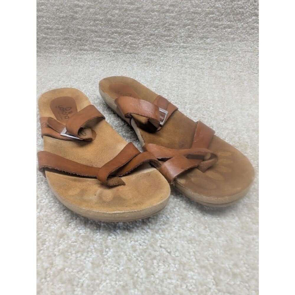 Yokono Sandals Made In Spain Brown Toe Thong Womens Size 10 - Picture 3 of 10